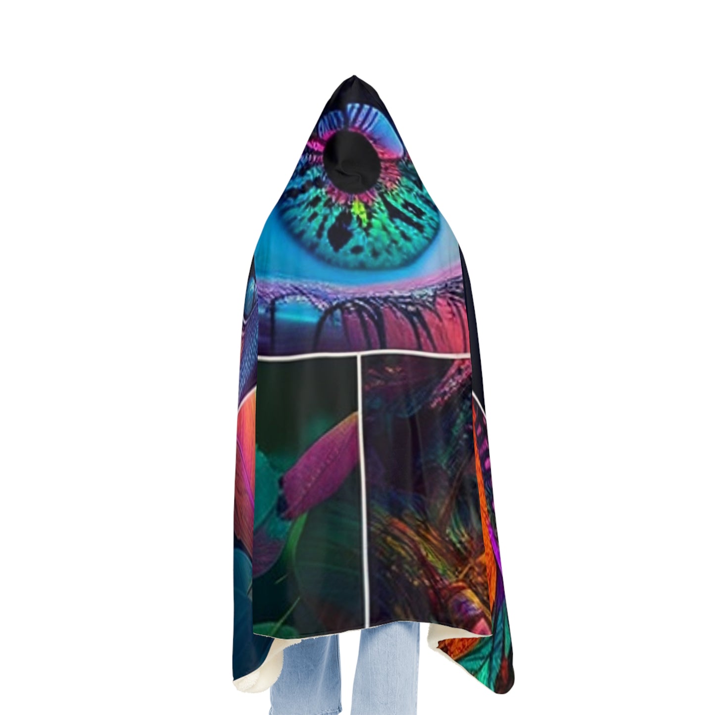 Snuggle Hooded Blanket Neon Florescent Glow 3