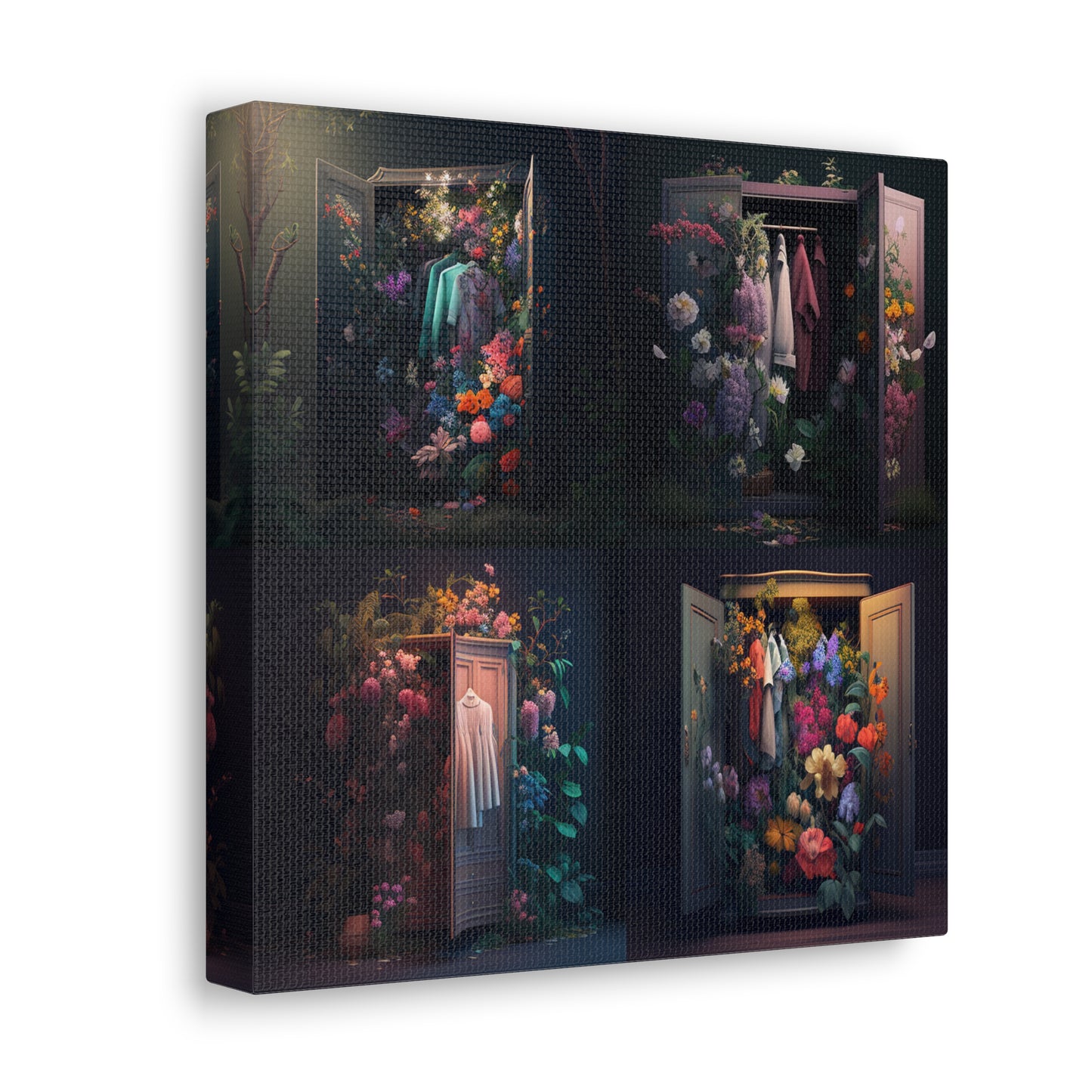 Canvas Gallery Wraps A Wardrobe Surrounded by Flowers 5