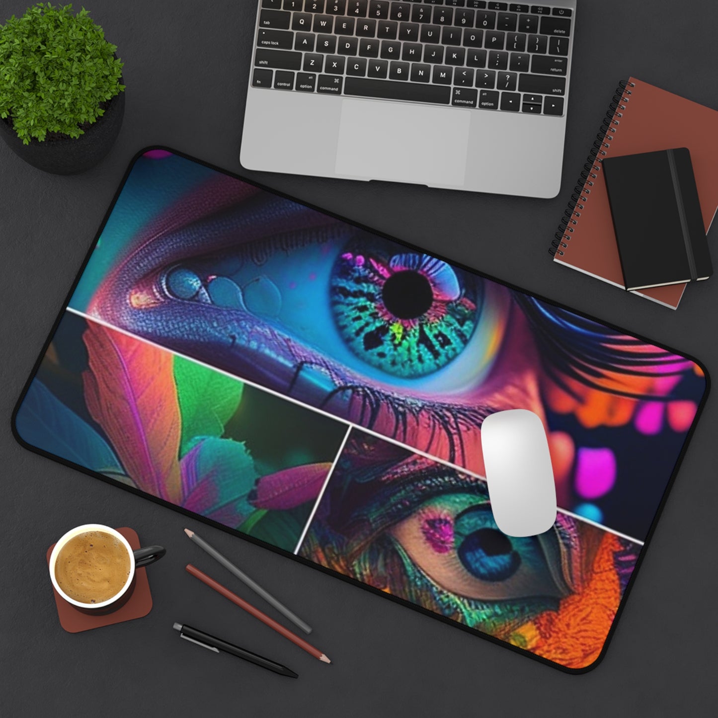 Desk Mat Neon Florescent Glow 3