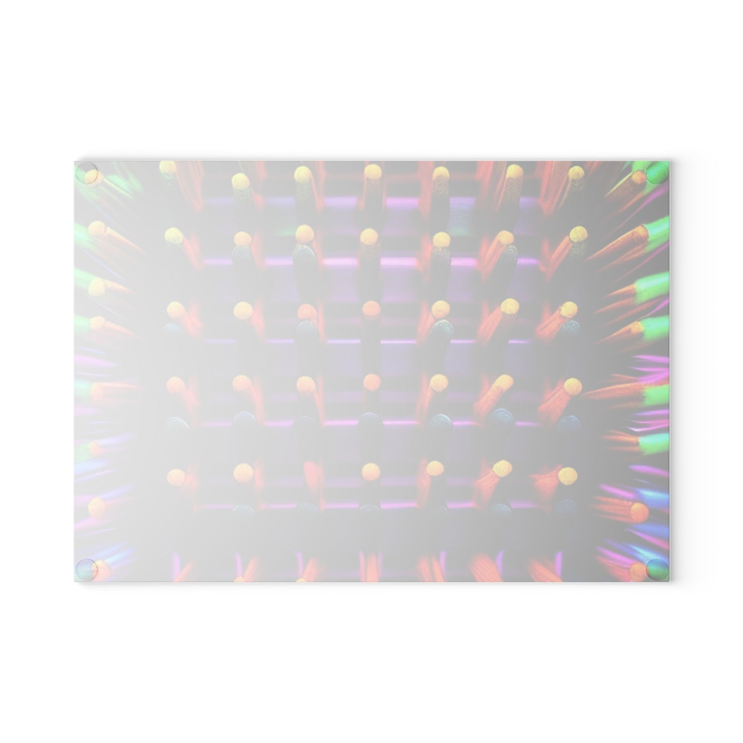 Glass Cutting Board Macro Cactus neon square 2