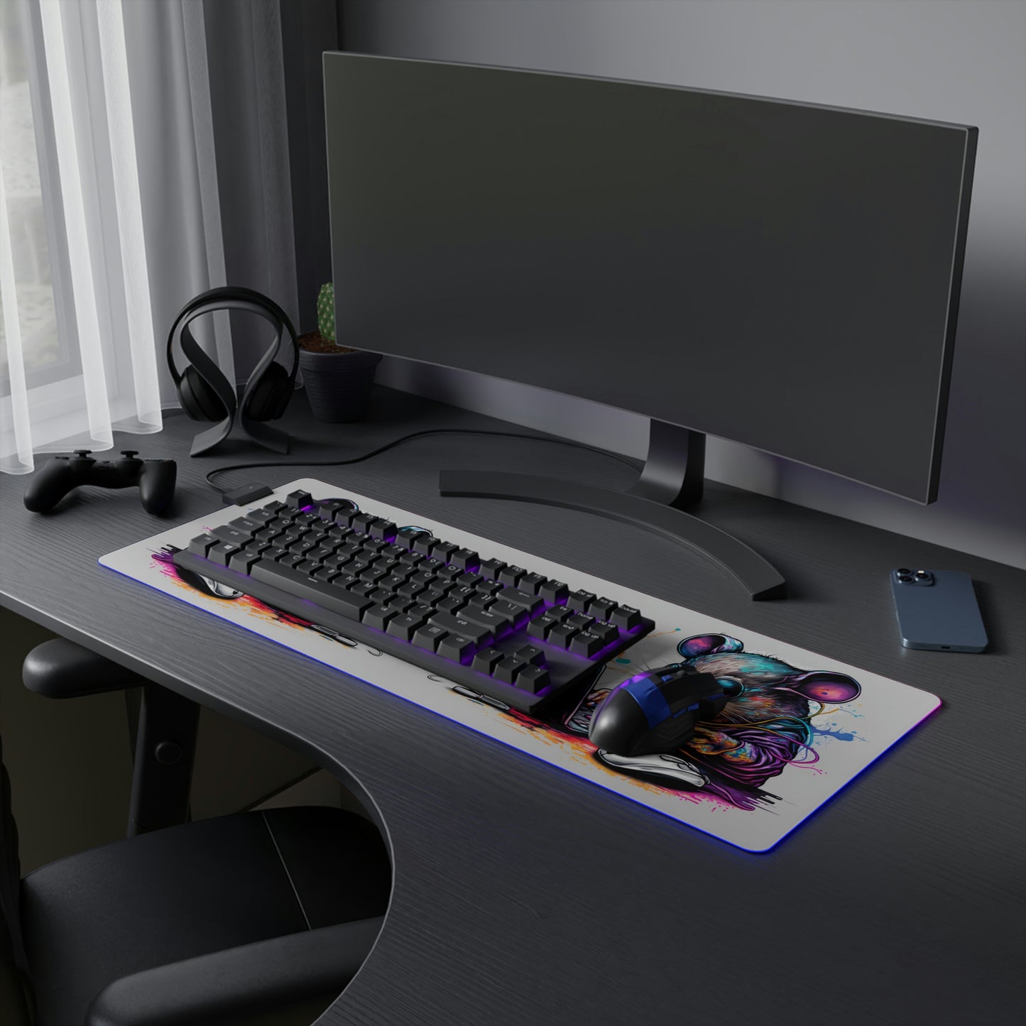 LED Gaming Mouse Pad Neon Mouse 1