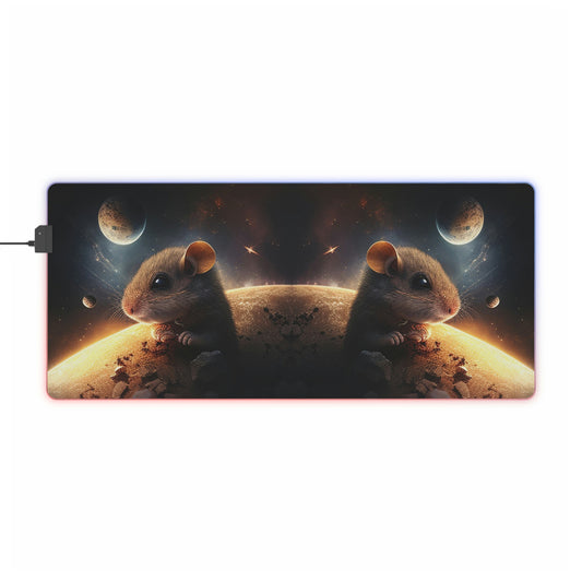 LED Gaming Mouse Pad Mouse On The Moon 1