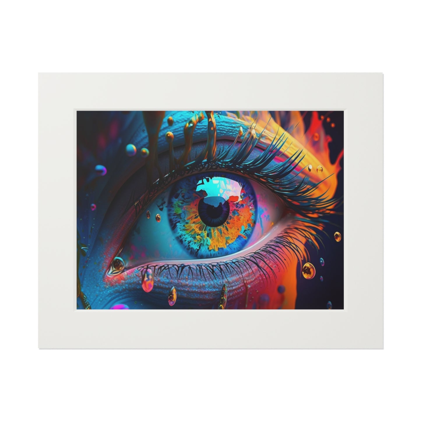 Fine Art Prints (Passepartout Paper Frame) Macro Eye Photo 1