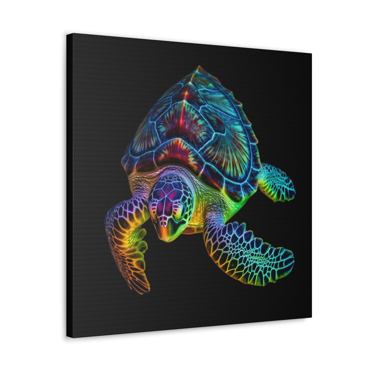 Canvas Gallery Wraps Neon Sea Turtle 1