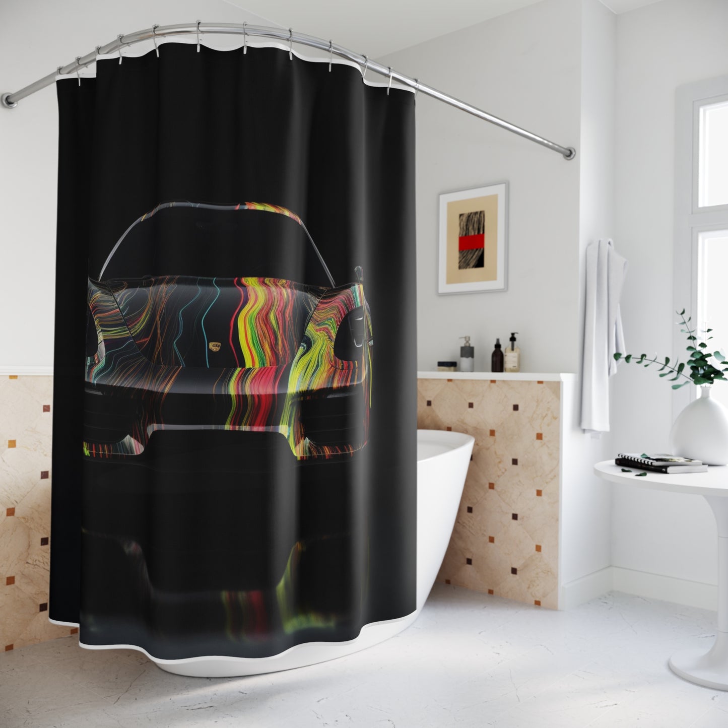 Polyester Shower Curtain Porsche Line 2