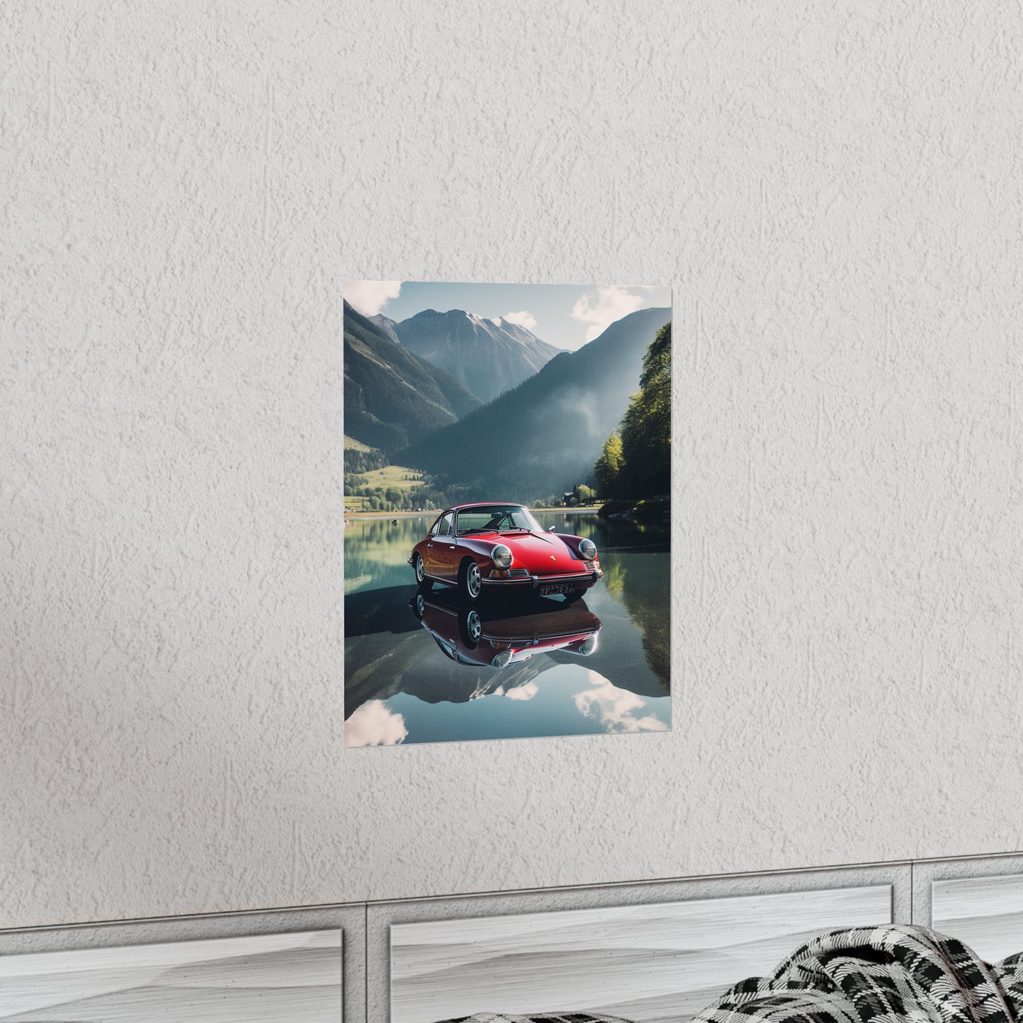 Premium Matte Vertical Posters Porsche Lake 3