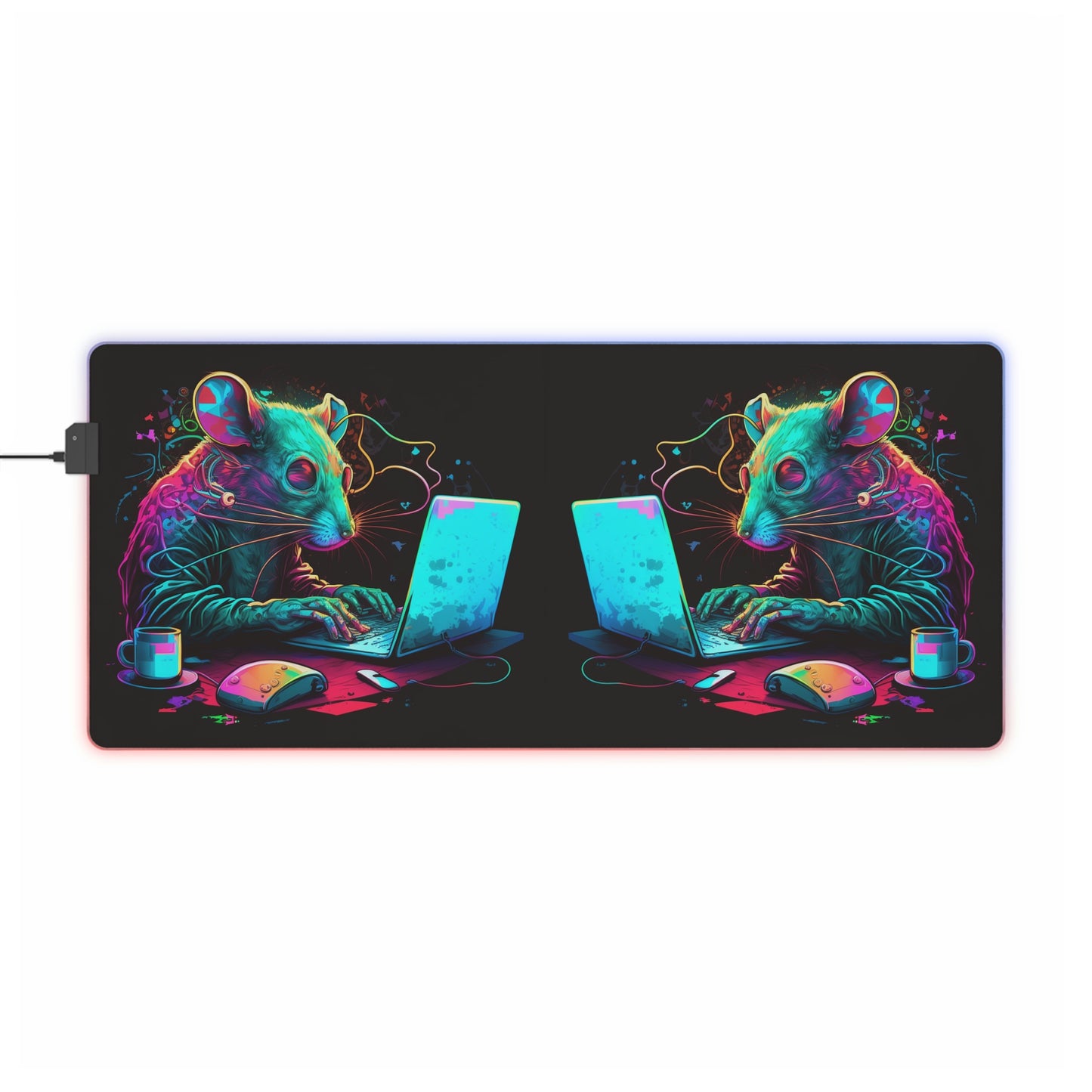 LED Gaming Mouse Pad Neon Mouse 3