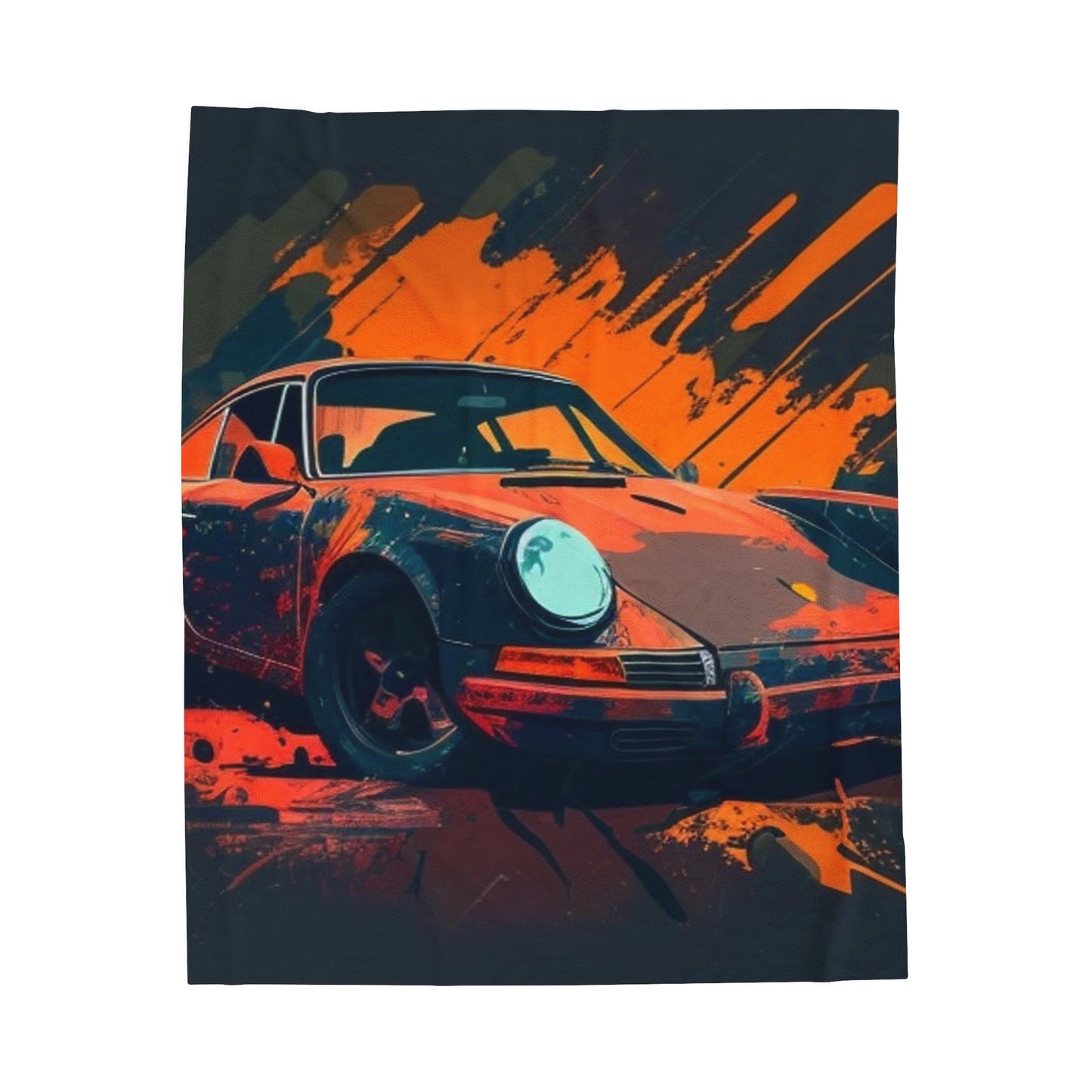 Velveteen Plush Blanket Porsche Abstract 3