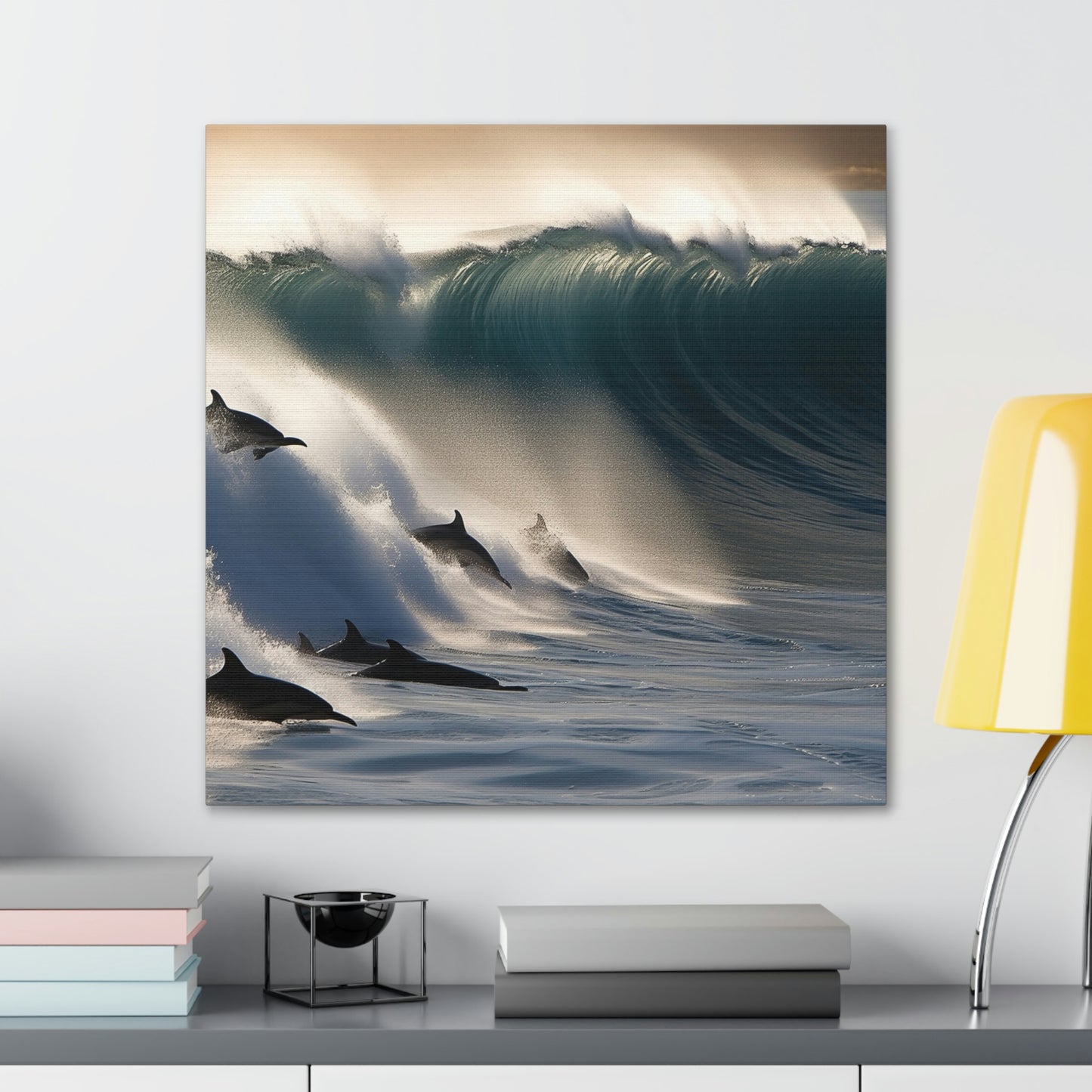 Canvas Gallery Wraps Dolphin Wave 2