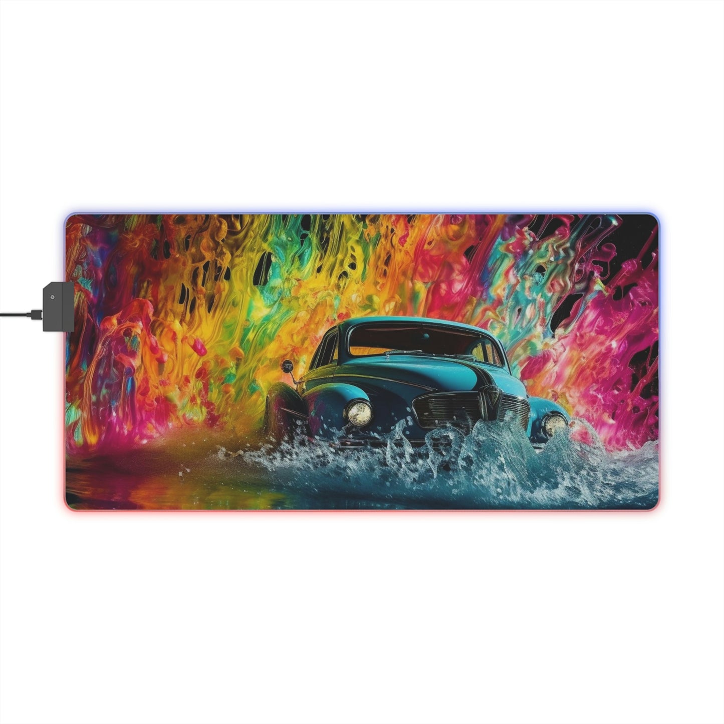 LED Gaming Mouse Pad Hotrod Water 1