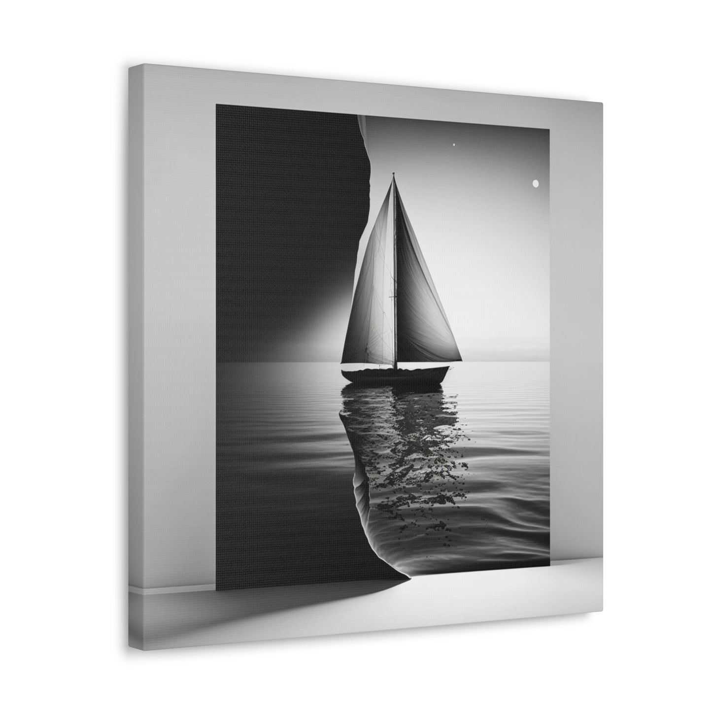 Black and White Sailboat 2