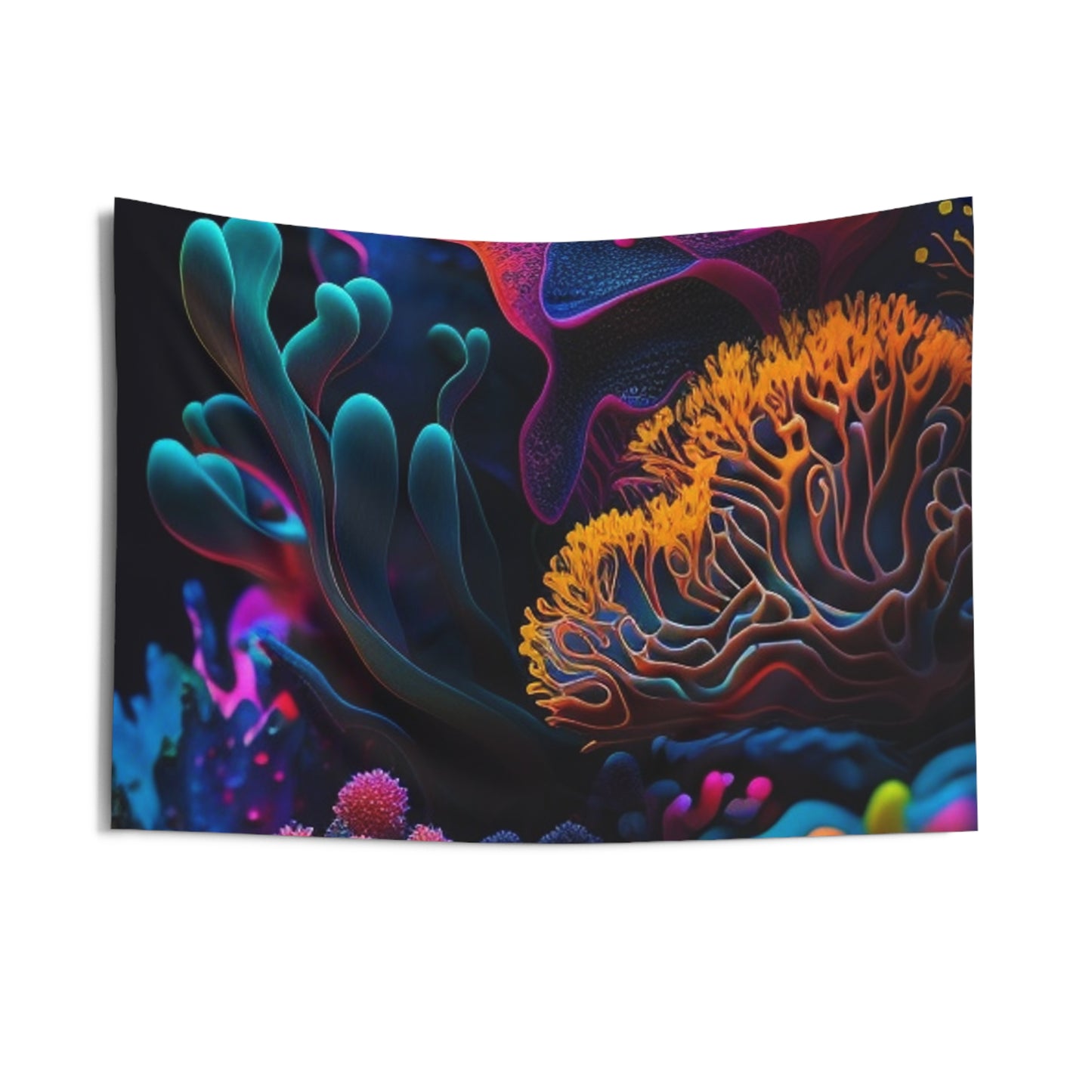 Indoor Wall Tapestries Macro Coral Reef 2