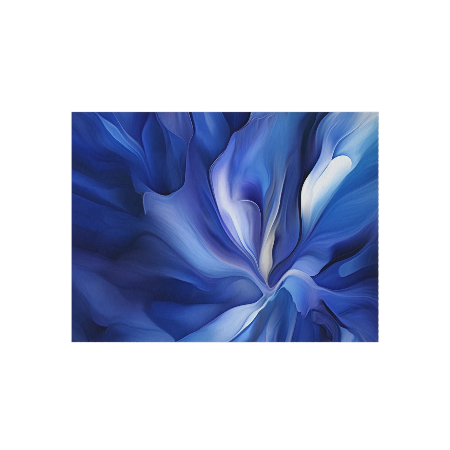 Outdoor Rug  Abstract Blue Tulip 3