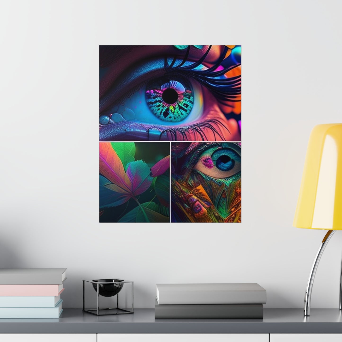 Premium Matte Vertical Posters Neon Florescent Glow 3