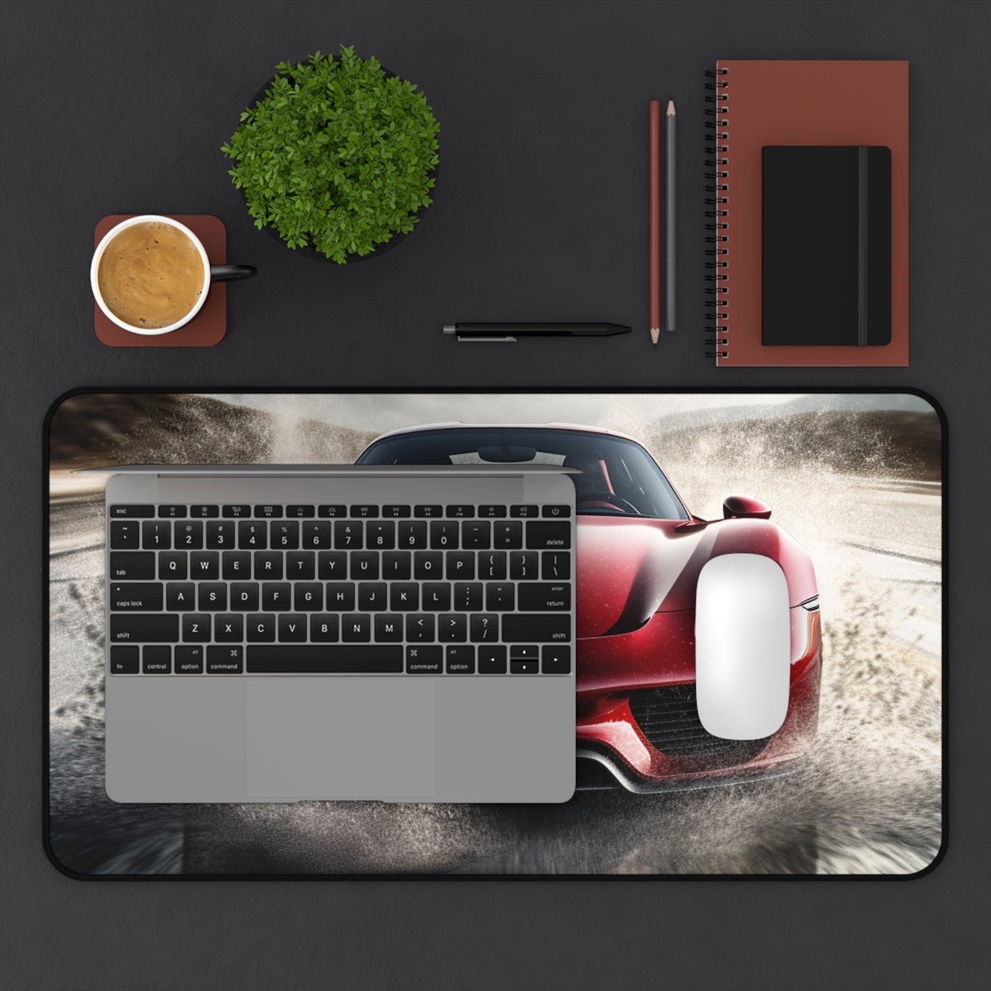 Desk Mat 918 Spyder with white background driving fast on water 4