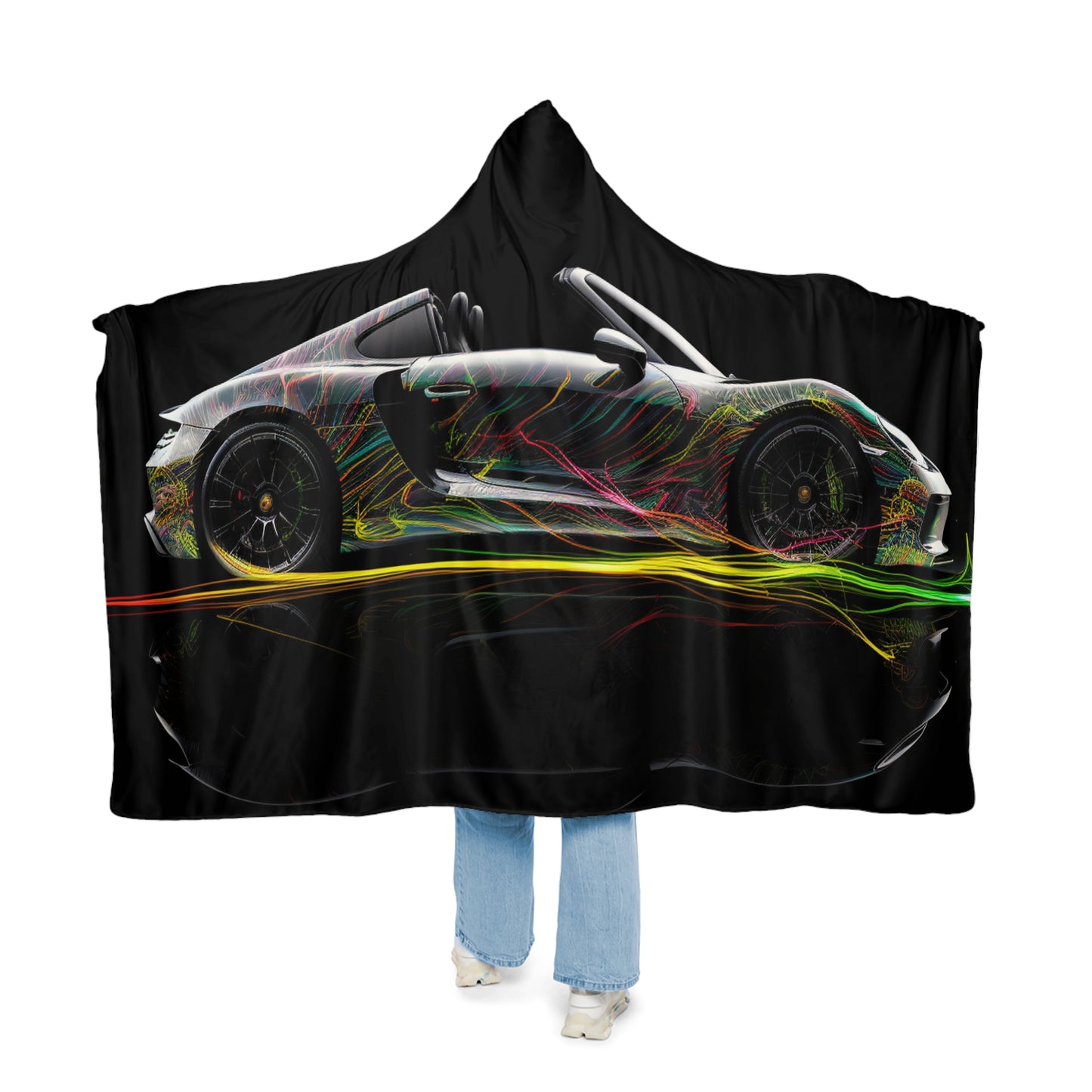 Snuggle Hooded Blanket Porsche Line 1