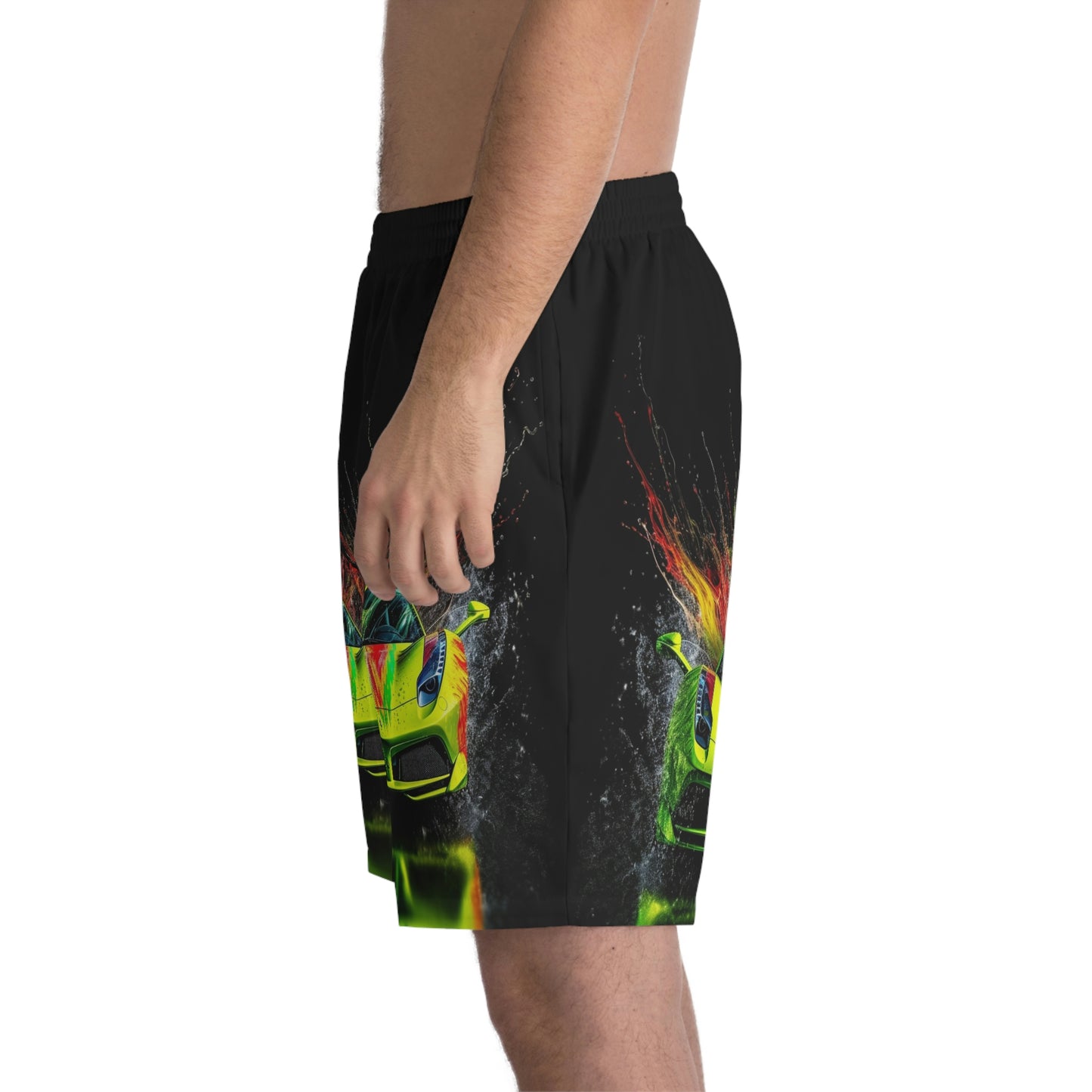 Men's Elastic Beach Shorts (AOP) Farrari Water 1