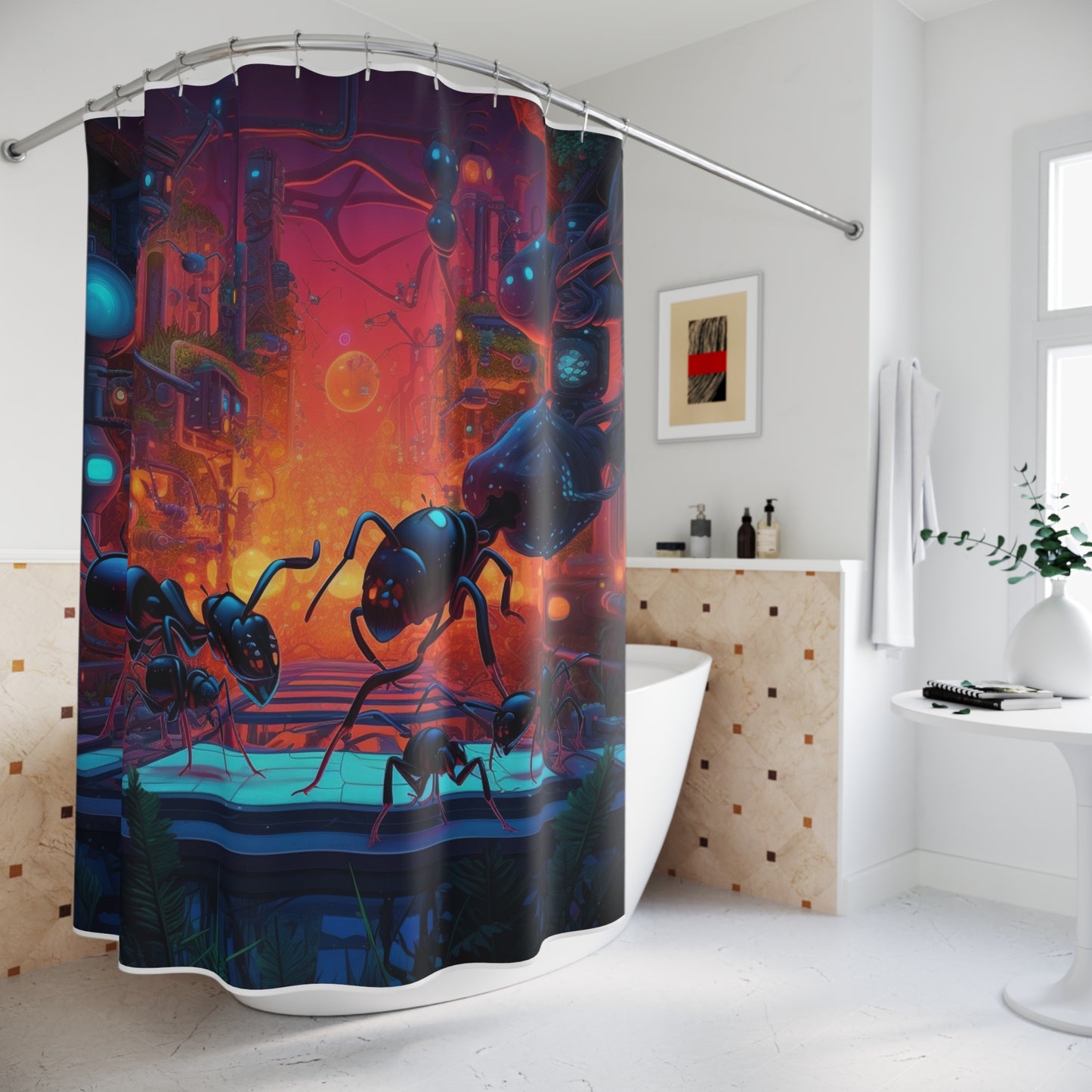 Polyester Shower Curtain Ants Home 2