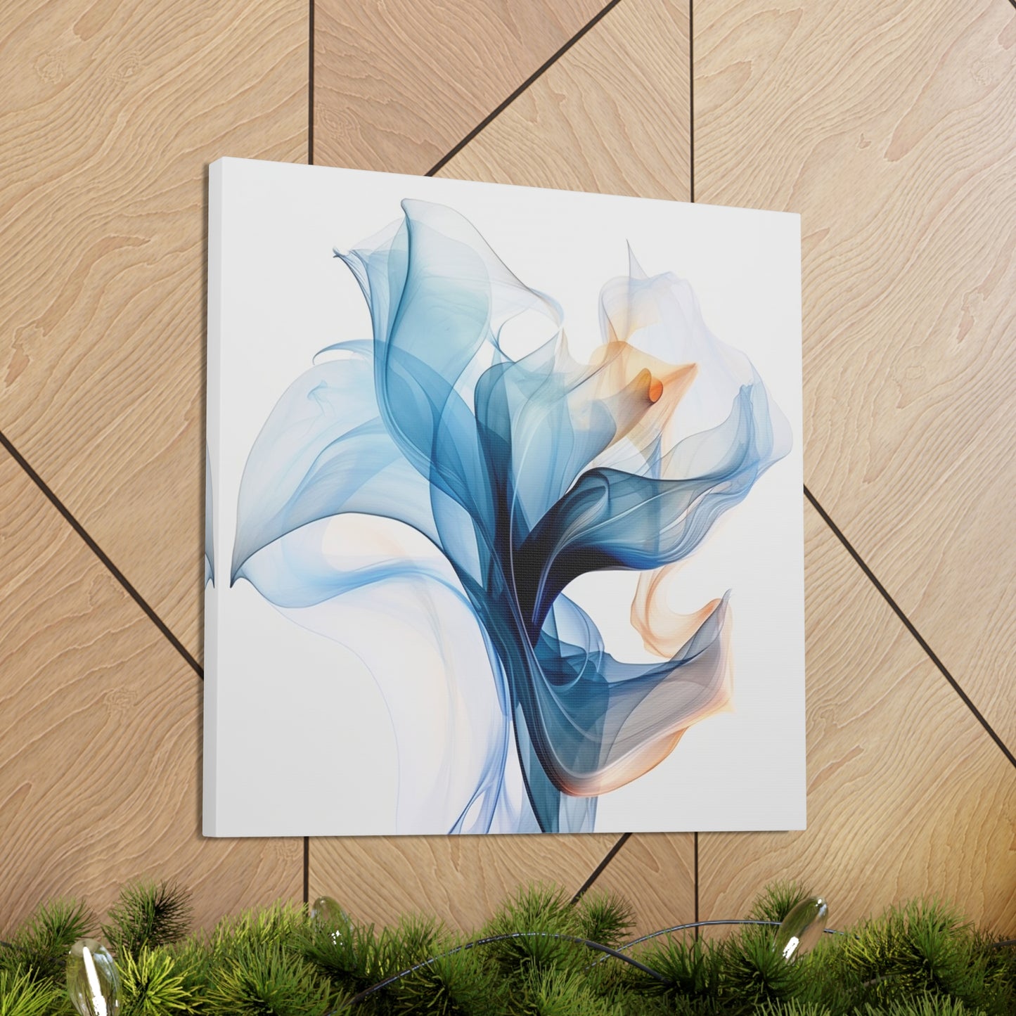 Canvas Gallery Wraps Blue Tluip Abstract 3