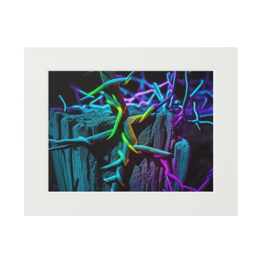 Fine Art Prints (Passepartout Paper Frame) Macro Neon Barbs 3
