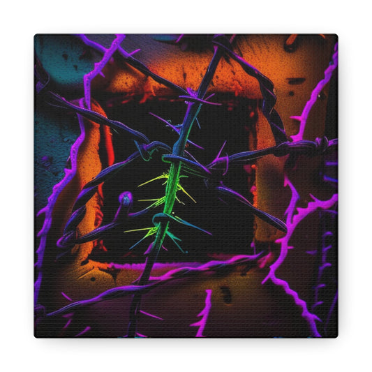 Canvas Gallery Wraps Macro Neon Barbs 1