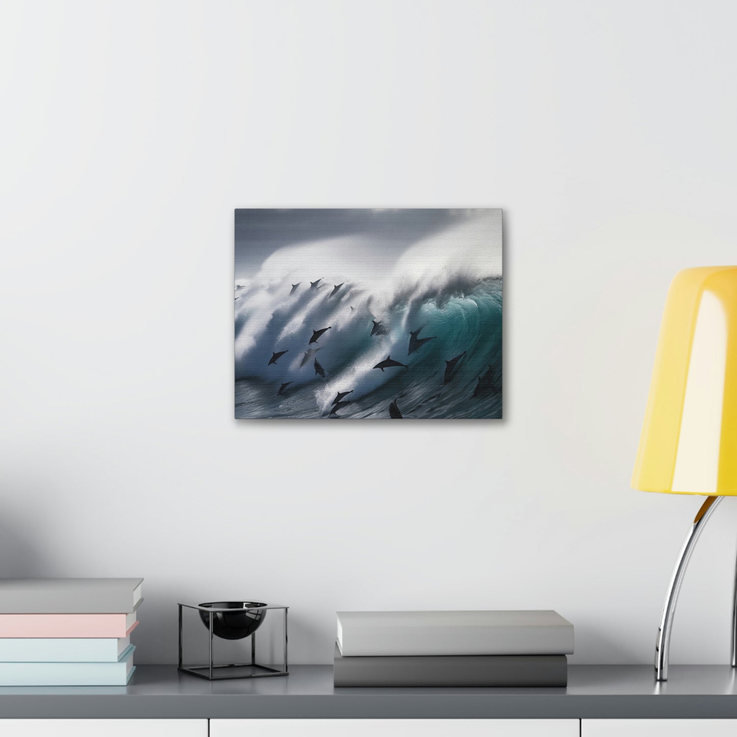 Canvas Gallery Wraps Dolphin Wave 1