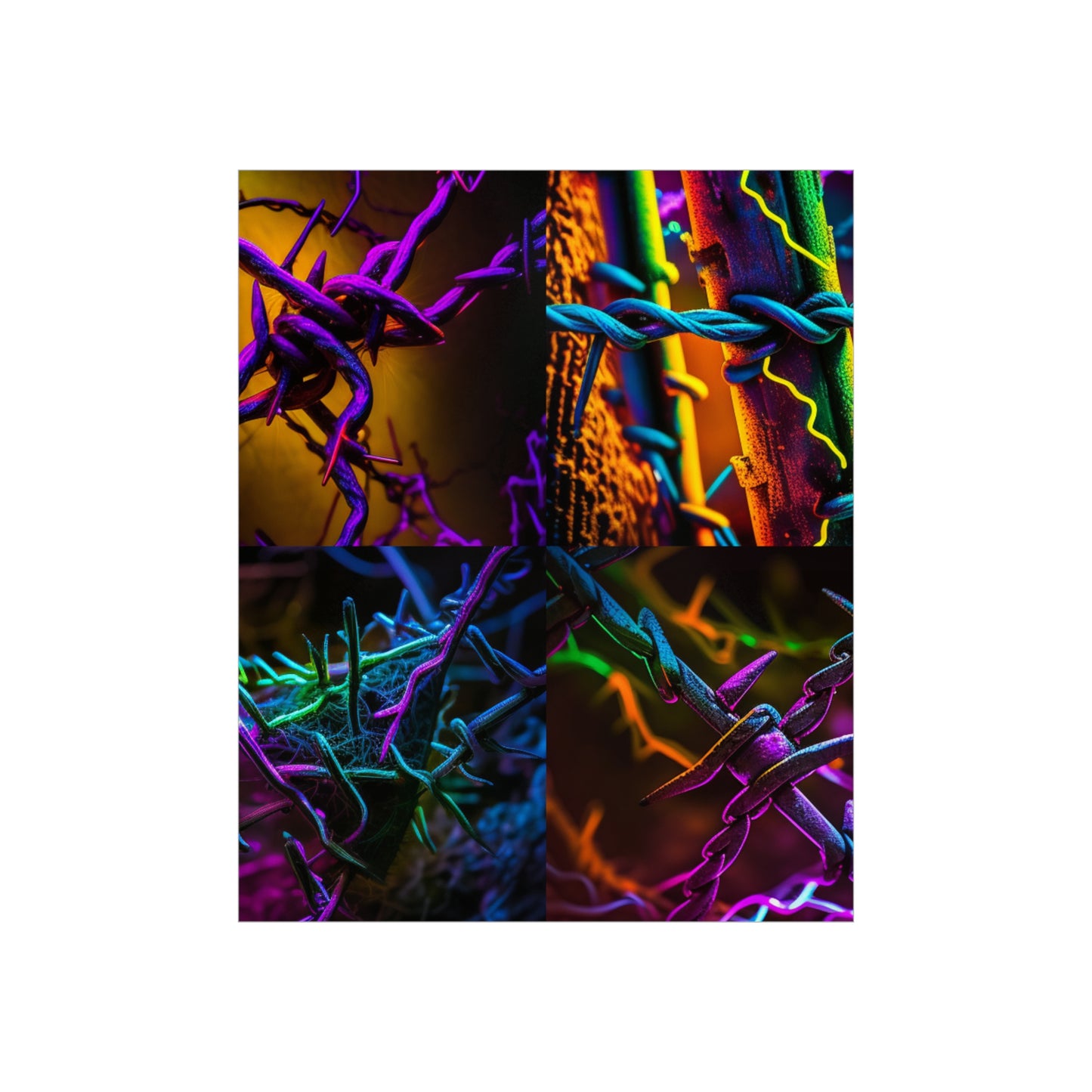 Premium Matte Vertical Posters Macro Neon Barb