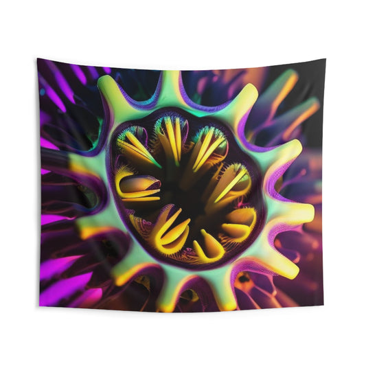 Indoor Wall Tapestries Neon Macro 2