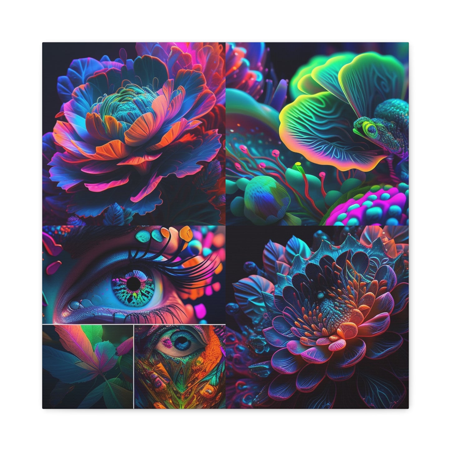 Canvas Gallery Wraps Neon Florescent Glow