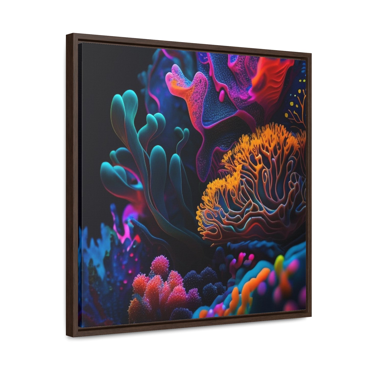 Gallery Canvas Wraps, Square Frame Macro Coral Reef 2