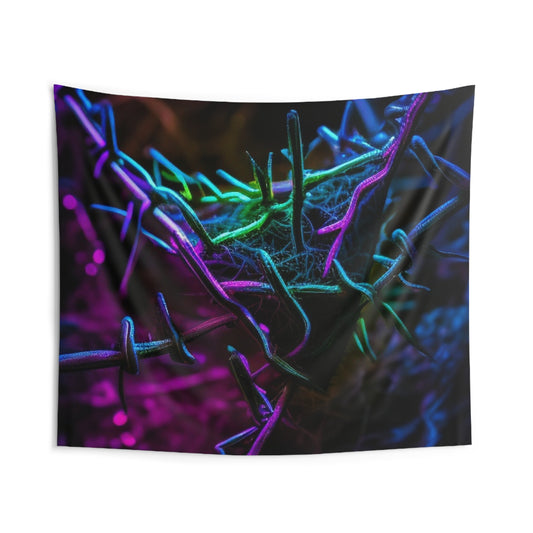 Indoor Wall Tapestries Macro Neon Barb 3