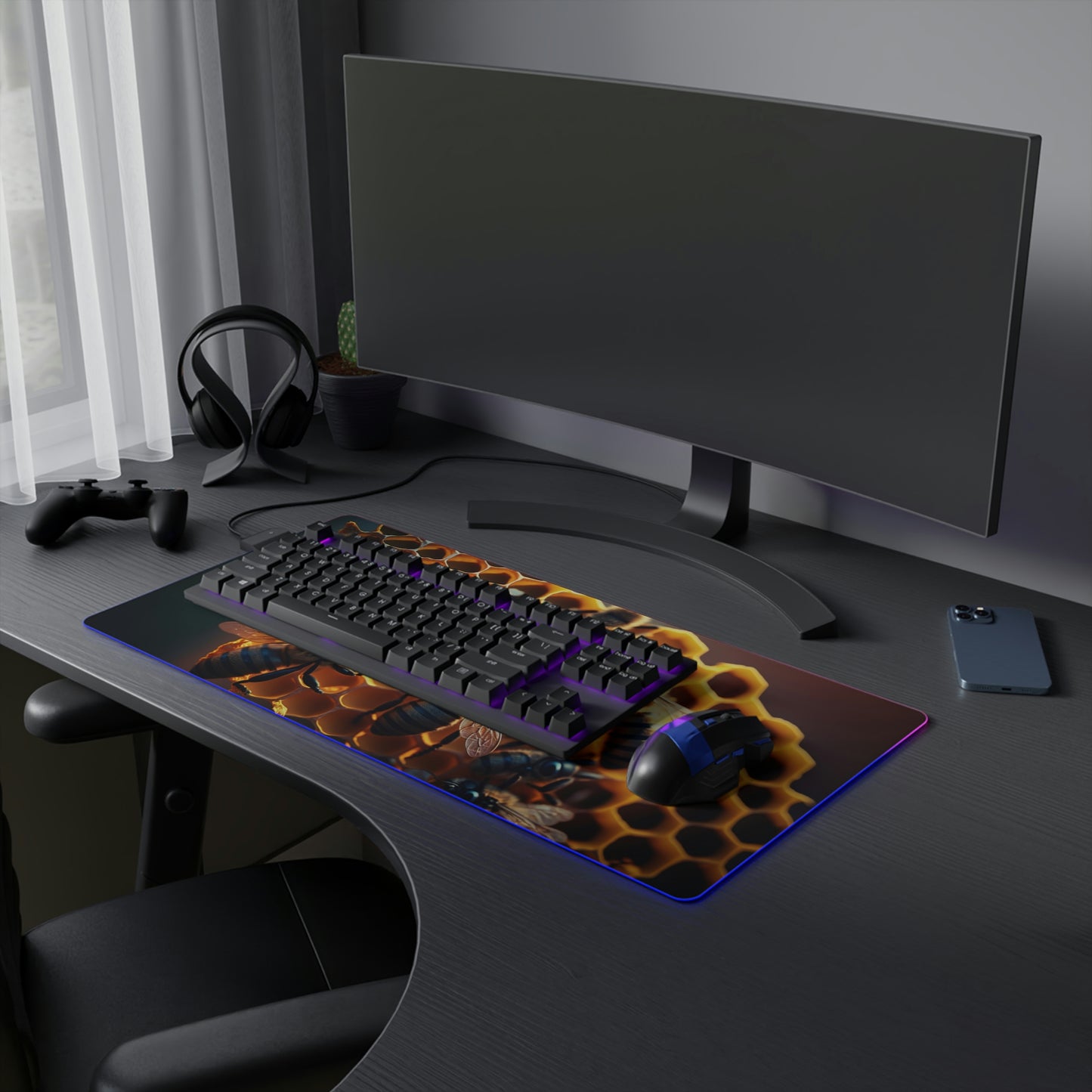 LED Gaming Mouse Pad macro bee 2