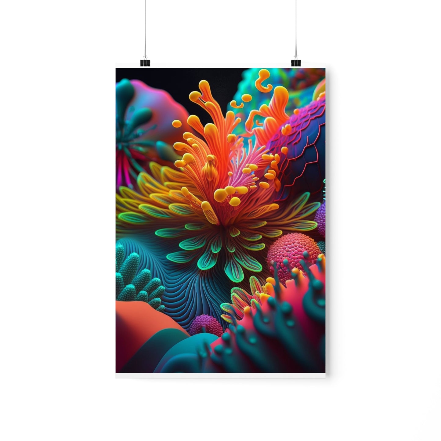 Premium Matte Vertical Posters Ocean Life Macro 3