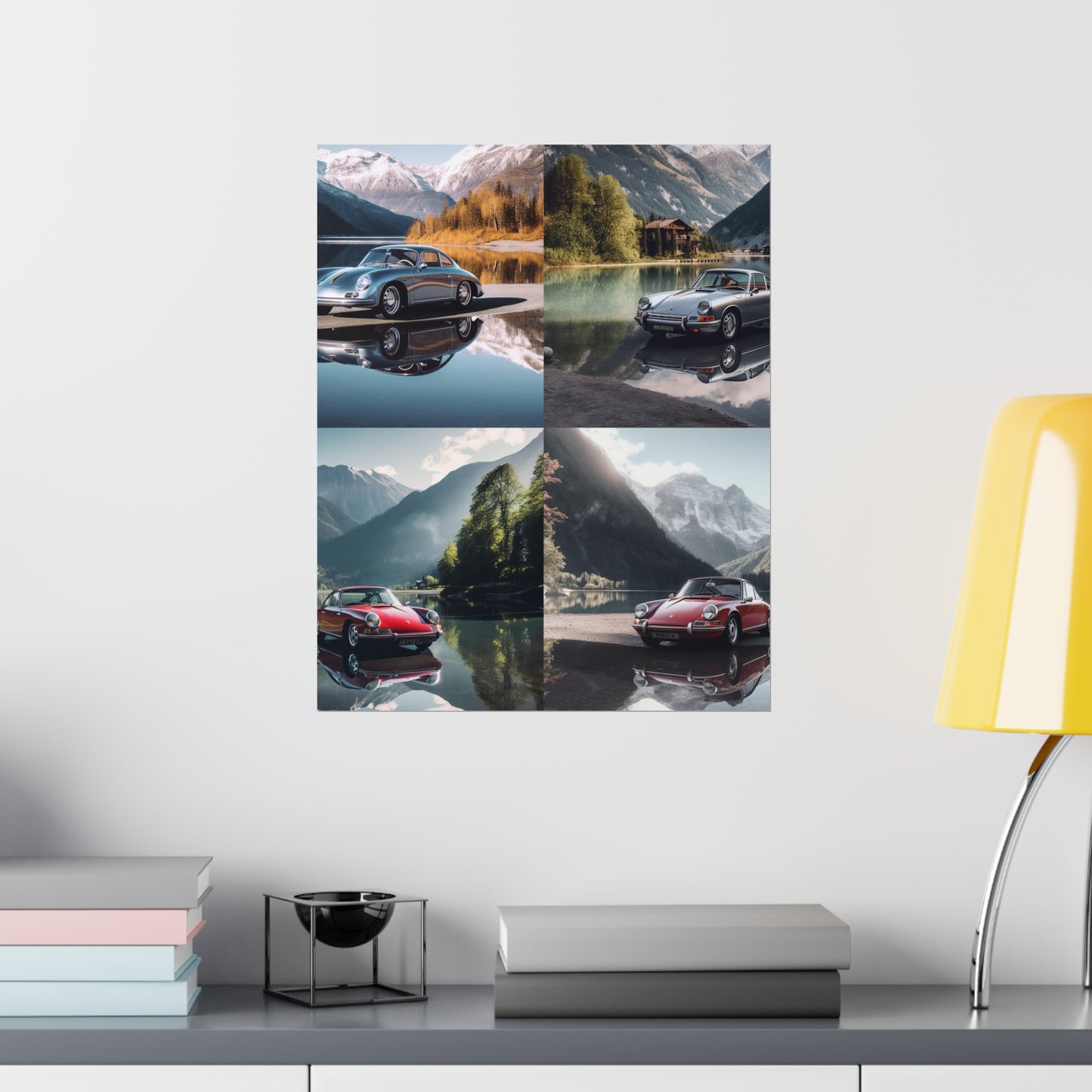 Premium Matte Vertical Posters Porsche Lake 5