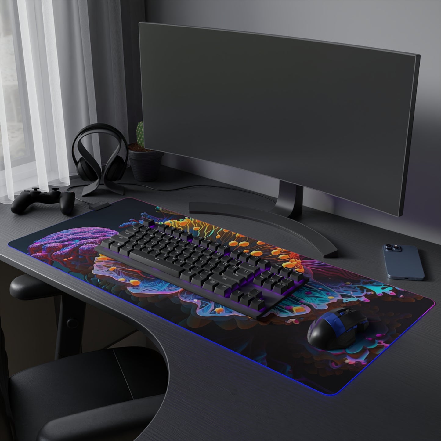 LED Gaming Mouse Pad Ocean Life Macro 1