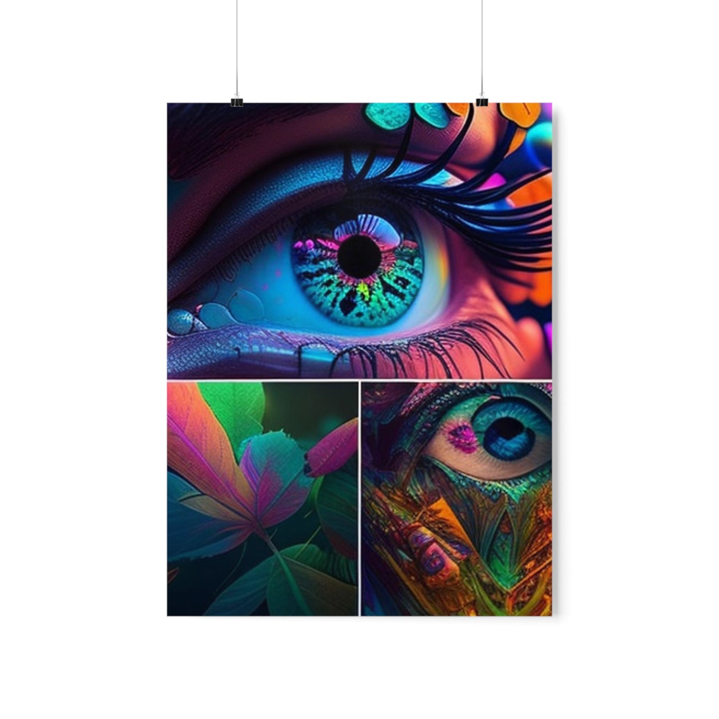 Premium Matte Vertical Posters Neon Florescent Glow 3