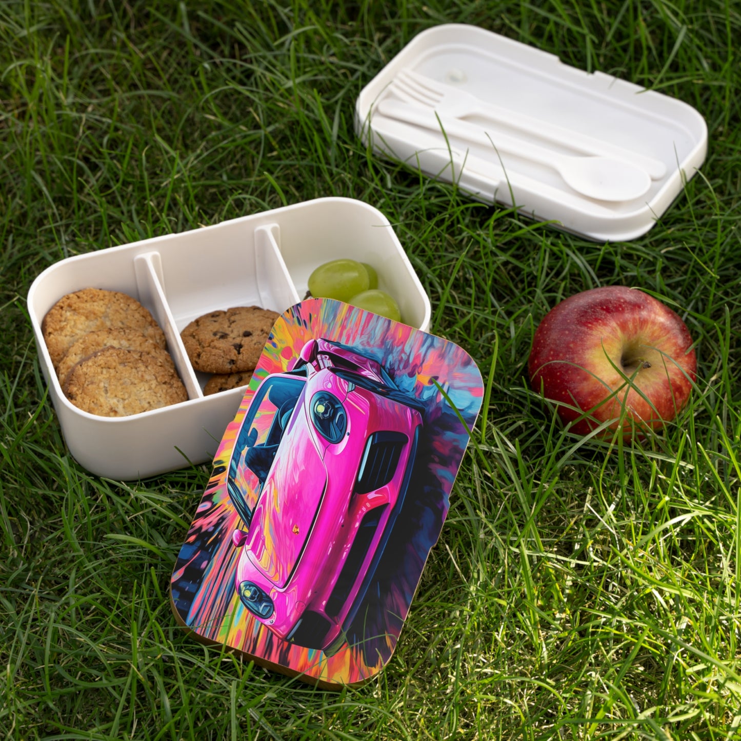 Bento Lunch Box Pink Porsche water fusion 2