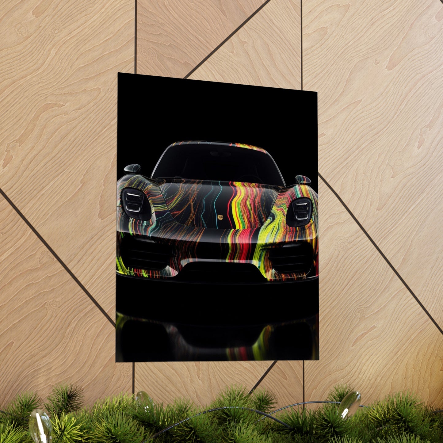 Premium Matte Vertical Posters Porsche Line 2