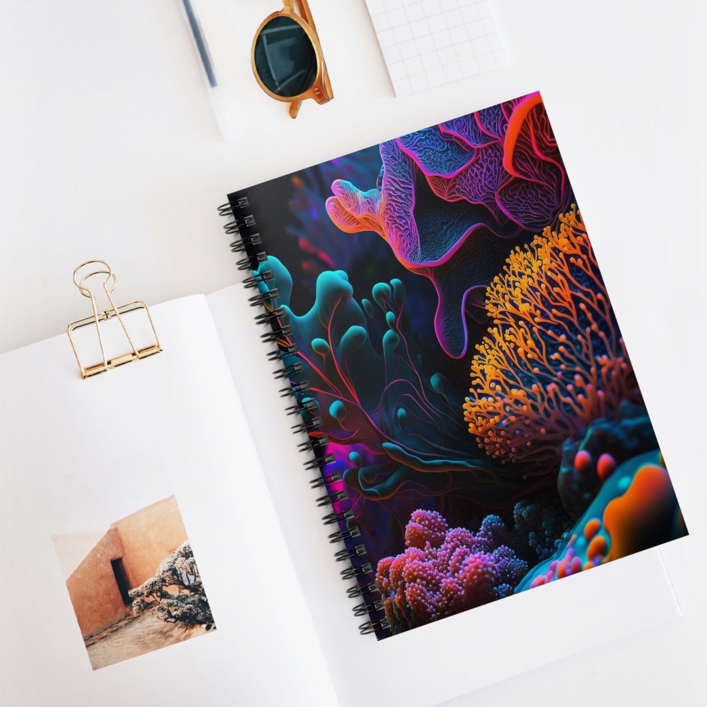 Spiral Notebook - Ruled Line Ocean Life Macro 2