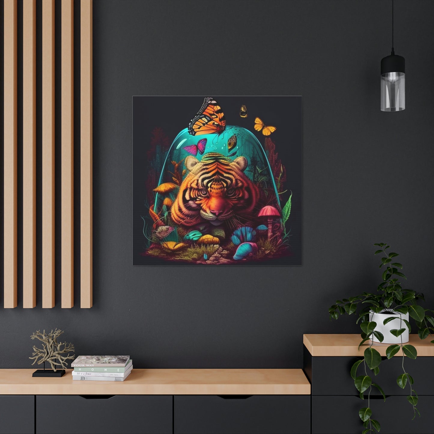 Abstract colorful butterfly tiger mushroom