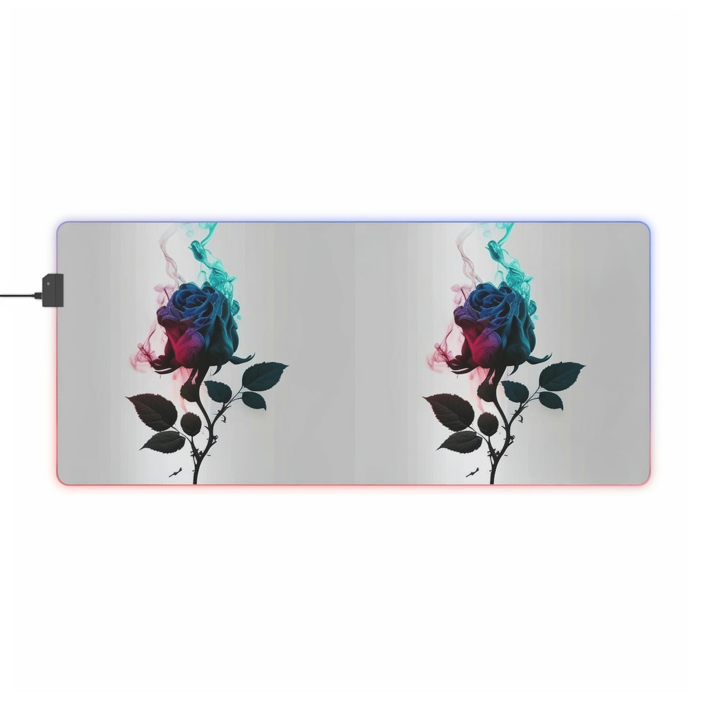 LED Gaming Mouse Pad Blue Pink Rose 1