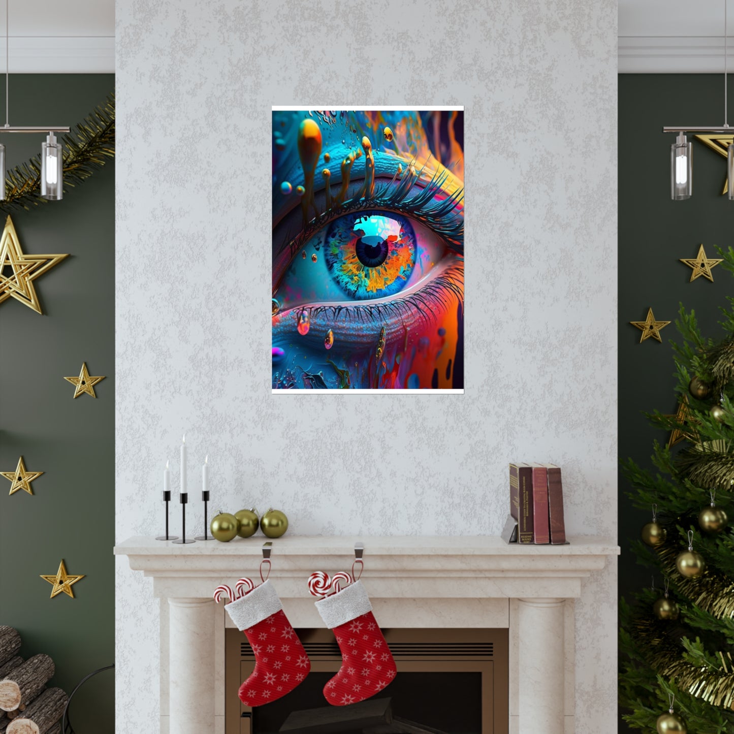 Premium Matte Vertical Posters Macro Eye Photo 1