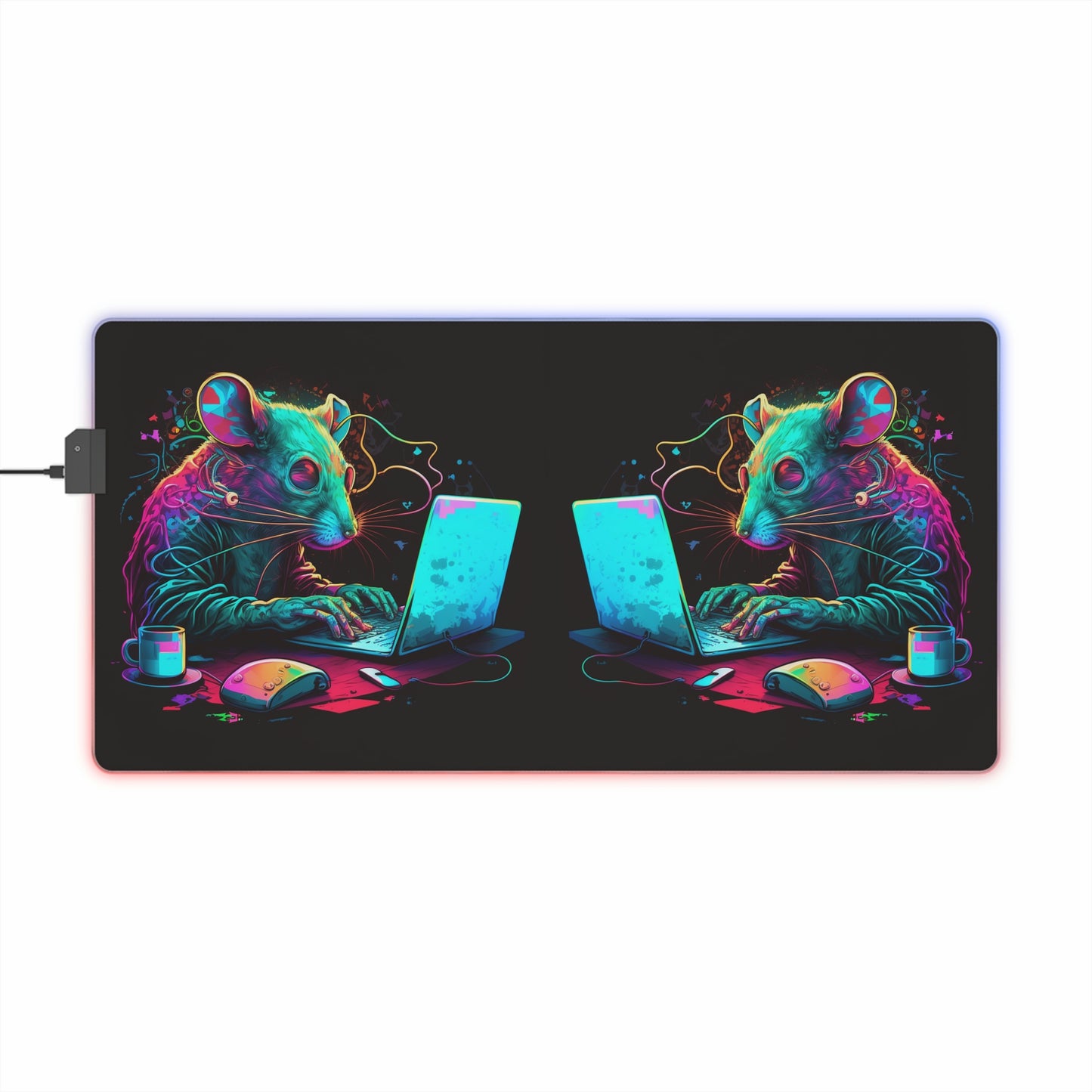 LED Gaming Mouse Pad Neon Mouse 3