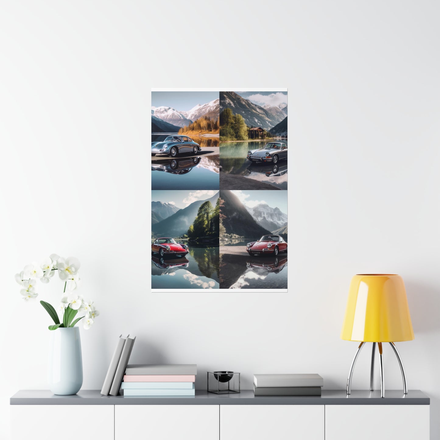 Premium Matte Vertical Posters Porsche Lake 5