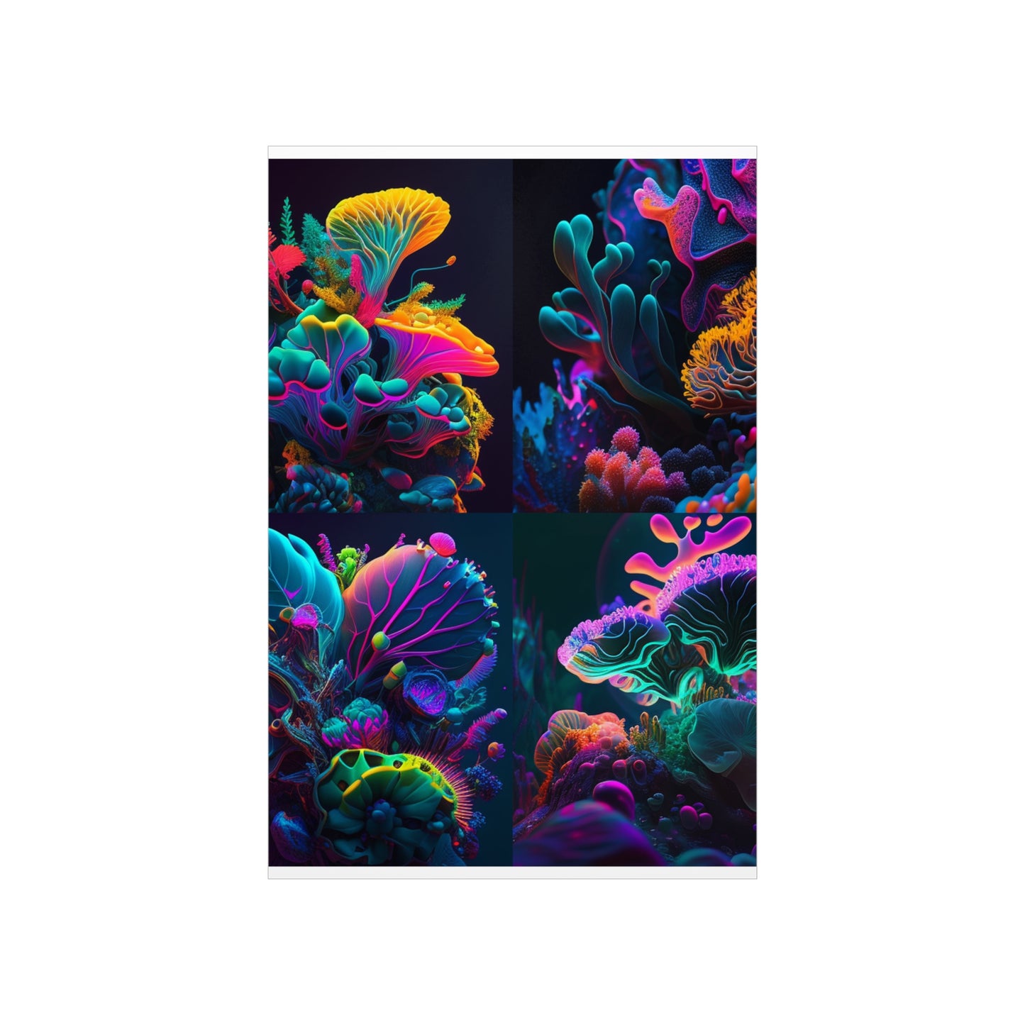 Premium Matte Vertical Posters Macro Coral Reef 5