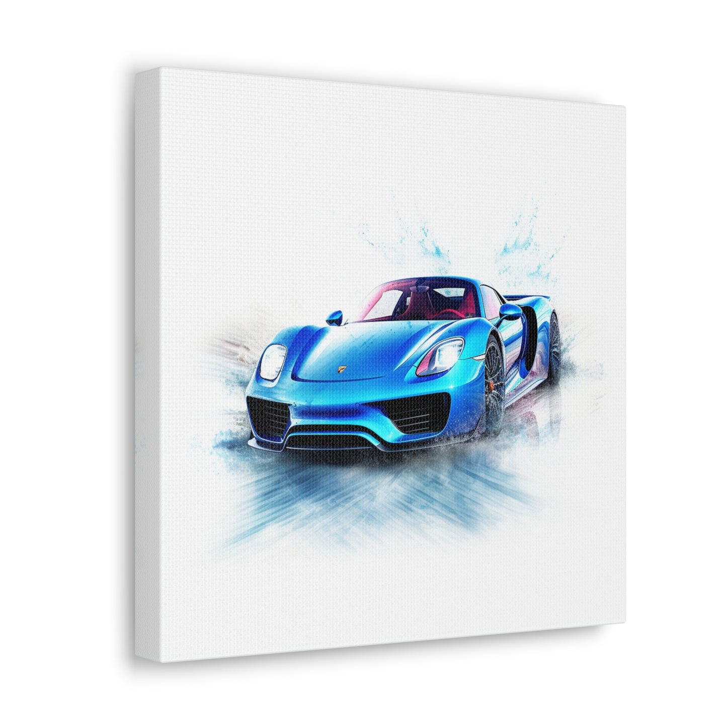 Canvas Gallery Wraps 918 Spyder with white background driving fast on water 1