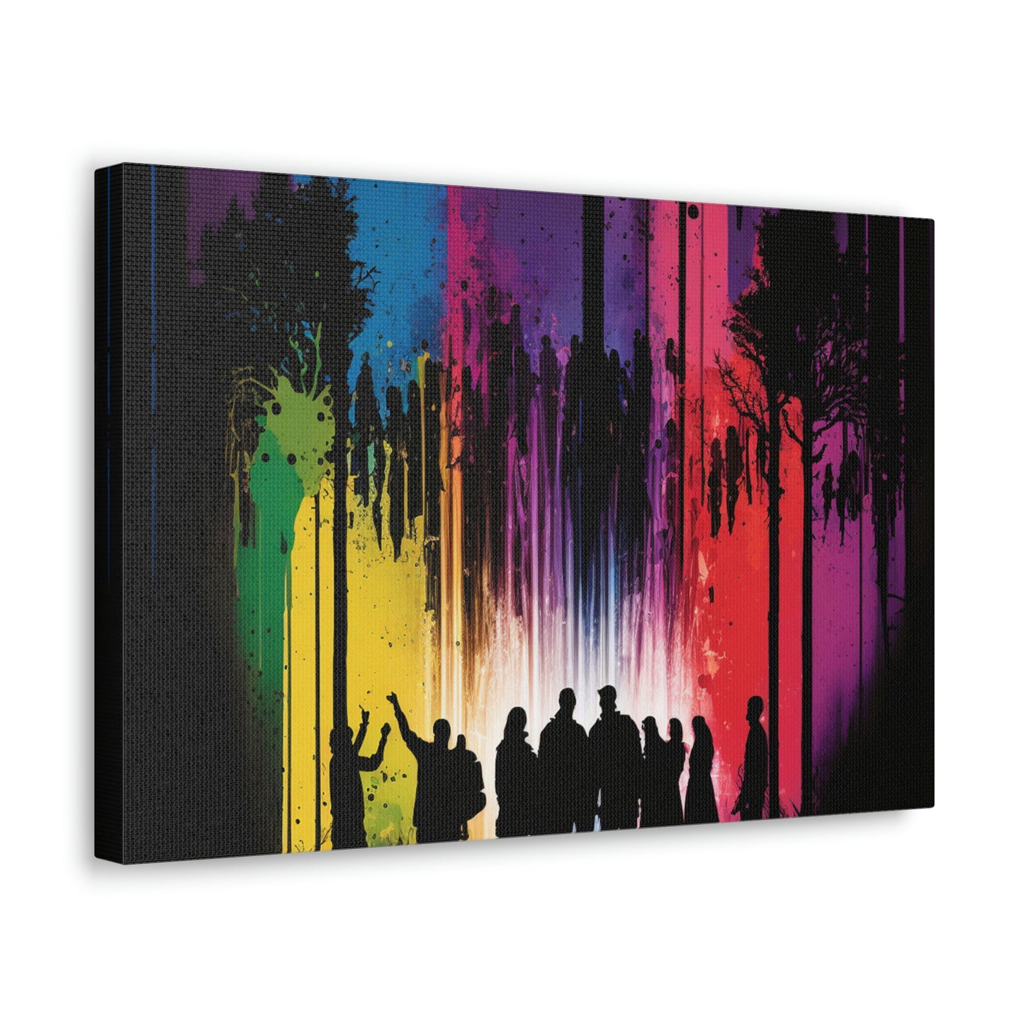 Canvas Gallery Wraps Silhouettes Color Party 3