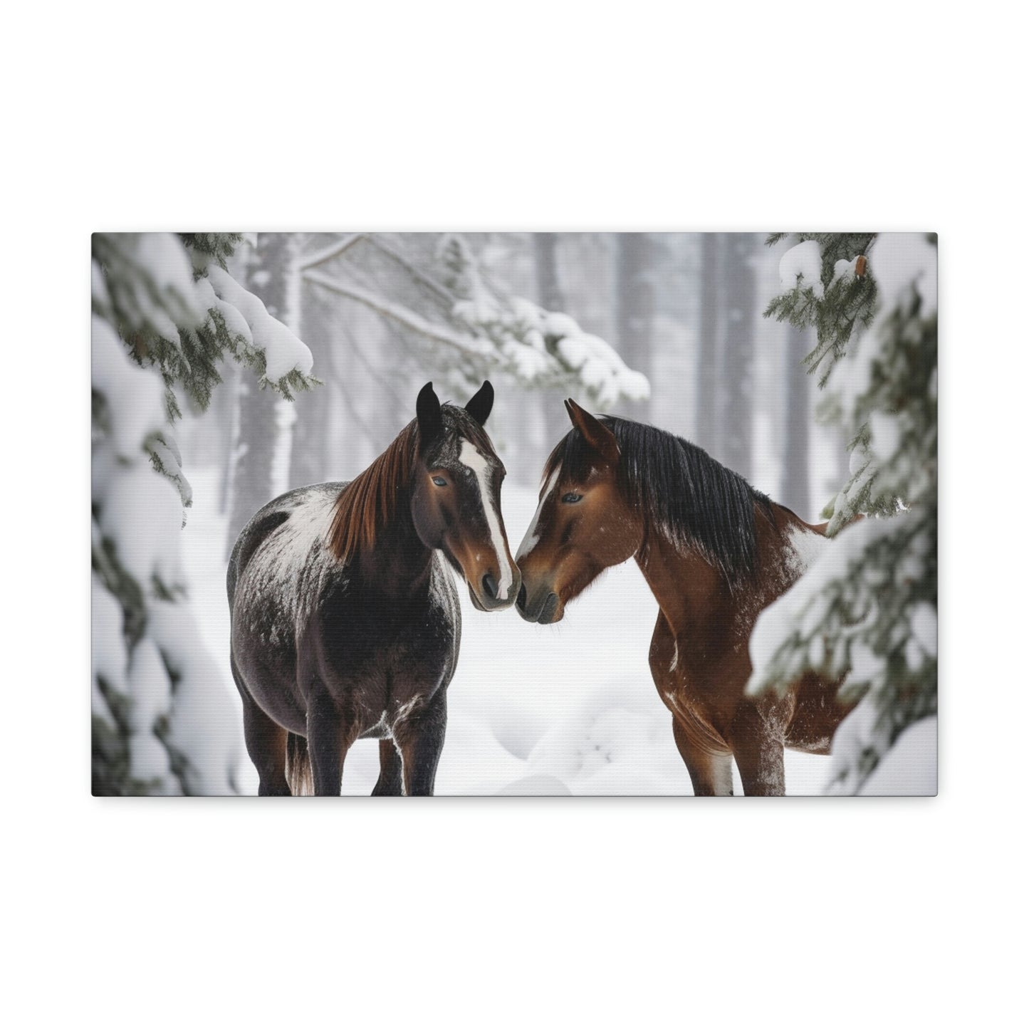 Canvas Gallery Wraps Horse Kiss 1