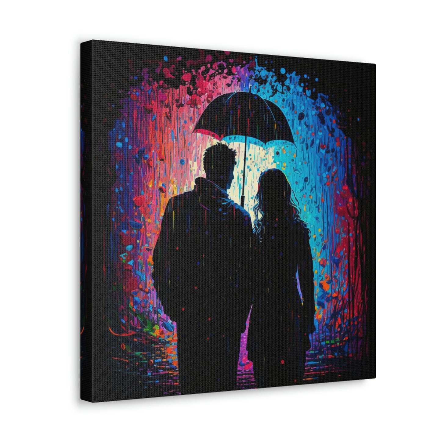 Canvas Gallery Wraps Colorful Rain 2