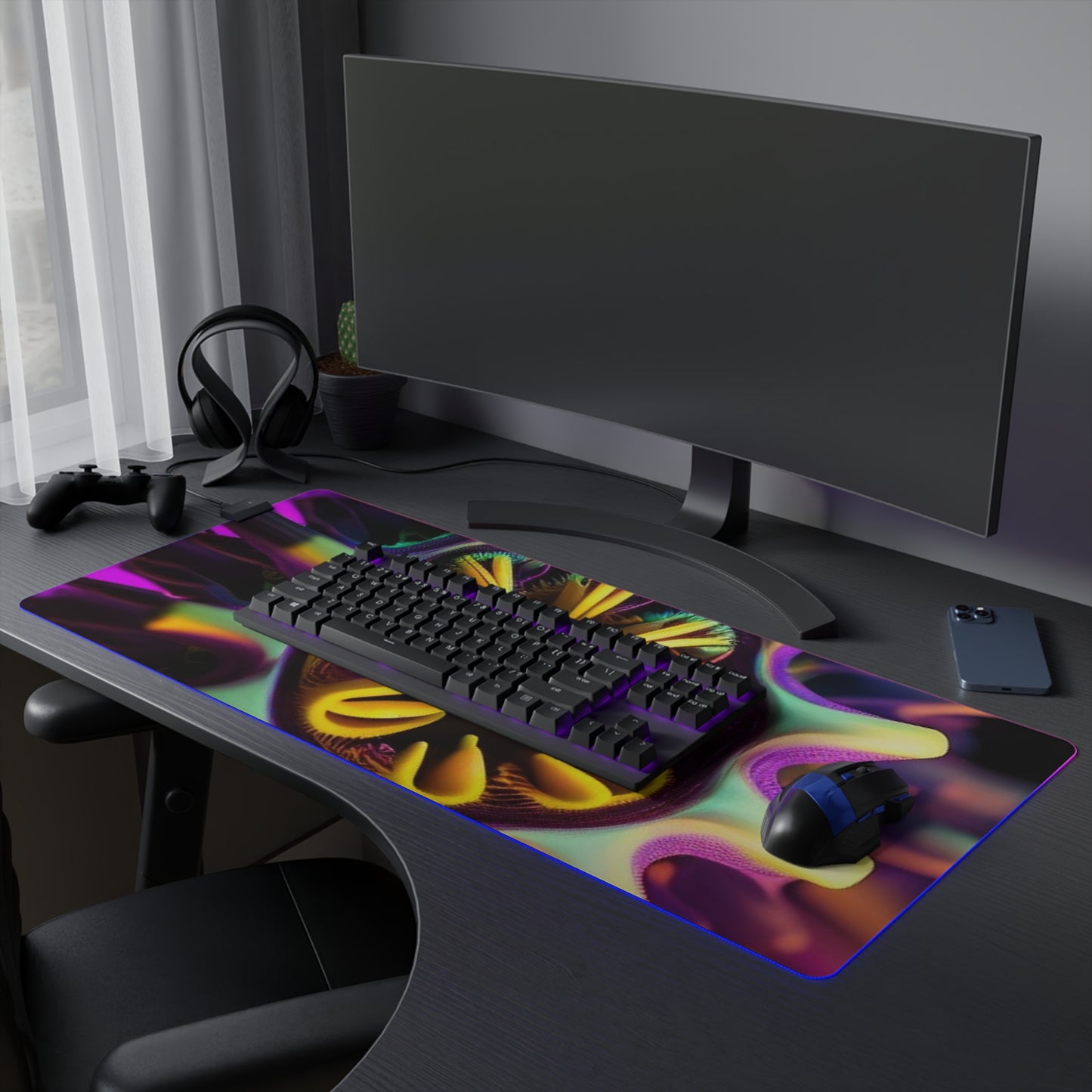 LED Gaming Mouse Pad Neon Macro 2